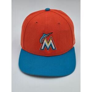 47 Brand Miami Marlins Youth Adjustable Cap Orange Blue MLB Hat EUC